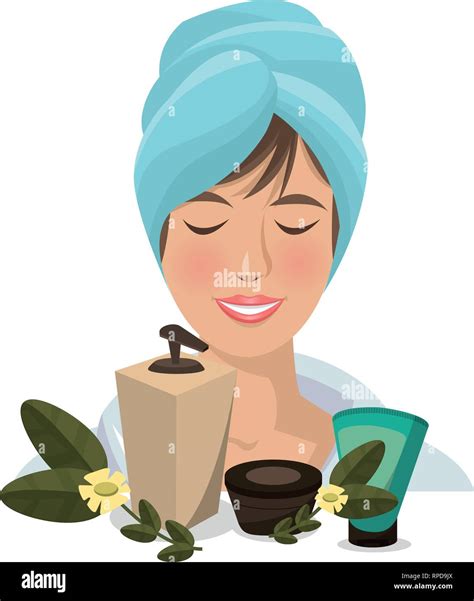 beauty therapist smiling stock vector images alamy