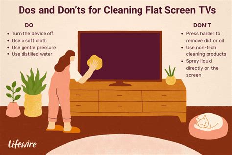 clean  flat screen tv