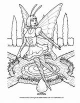 Coloring Pages Fairy Gothic Printable Goth Fairies Dark Adult Drawings Drawing Adults Colouring Sheets Colorings Angel Deviantart Print Getcolorings Kids sketch template