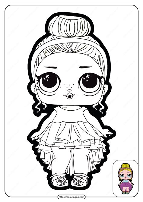 printable lol doll surprise   party coloring page