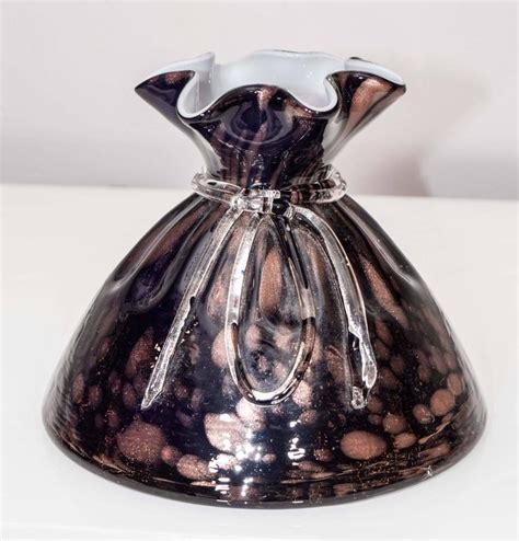 Black And Bronze Murano Glass Vase For Sale At 1stdibs