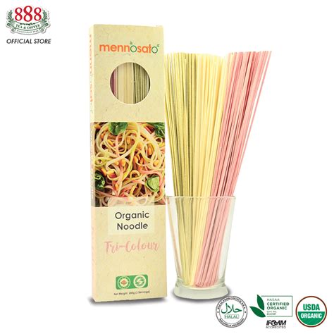 mennosato organic tri colour stick noodle