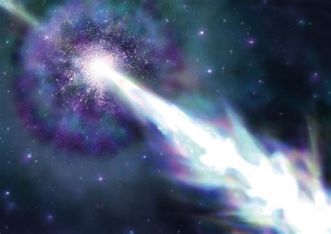 powerful gamma ray burst     colliding galaxies