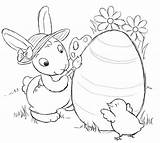 Coloring Pages Printable Rabbit Kids Bunny Easter Sheets Color Bunnies Rabbits sketch template