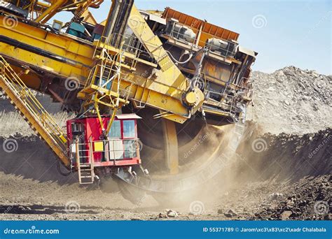 huge mining machine stock image image  earth digger