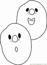 Veggietales Coloring Pages Madame Blueberry Template Peas sketch template