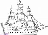 Ship Pirate Drawing Simple Galleon Easy Coloring Draw Boat Rear Drawings Kids Cargo Ships Getdrawings Kidsplaycolor Pages Paintingvalley Naval sketch template