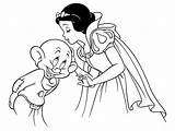 Neige Blanche Coloriage Dopey Simplet Nains Colorkid sketch template