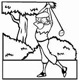 Golf Pages Coloring Grandfather Athlete Grandma Walk Take Color sketch template