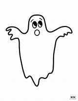 Coloring Ghost Halloween Pages Printable Kids Print Little Children sketch template