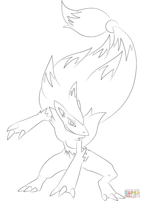 zoroark pokemon coloring page  printable coloring pages