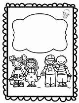 Parent Conference School Clipart Para Folder Coloring Cover Teacher Border Escolares Frame Clip Imprimir Borders Parents Pages Preescolar Proyectos First sketch template