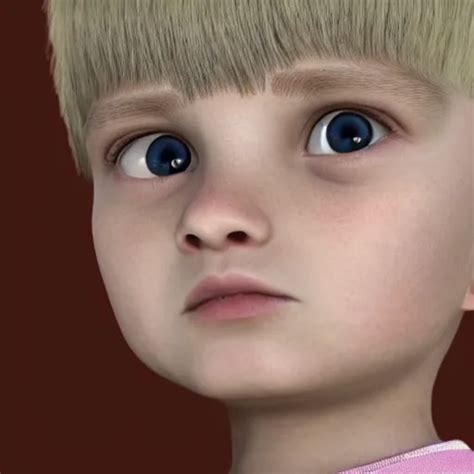 child   terrible haircut beady eyes large ears stable