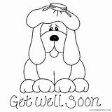 Well Soon Coloring Pages Cards Printable Puppy Coloring4free Better Feel Card Dog Sheets Stamps Wishes Adult Color Kids Fall Template sketch template