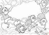 Monkeys Five Little Tree Sitting Coloring Pages Printable Monkey Jumping Bed Supercoloring Drawing Color Kids Animal sketch template