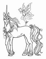 Unicorn Fairy Coloring Printable Pages Description sketch template