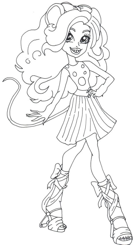 printable monster high coloring pages mouscedes king monster high coloring page