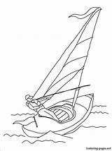 Coloring Sailboat Getcolorings Sailing Sport sketch template