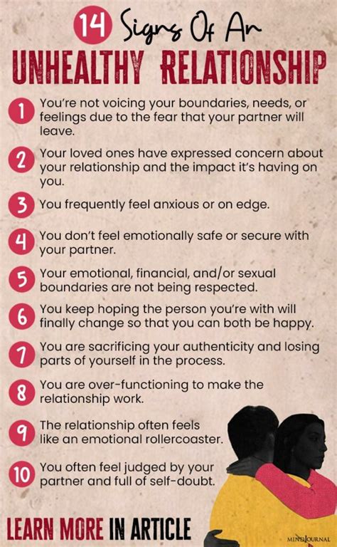 14 signs of an unhealthy relationship