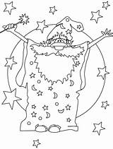 Wizard Zauberer Magier Magician Ausmalbild Monkeys Malvorlagen Q1 sketch template