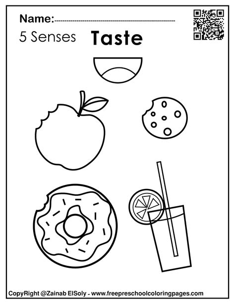 senses coloring pages sketch coloring page