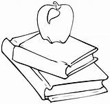 Apple Coloring Books Pages Cartoon Apples Book sketch template