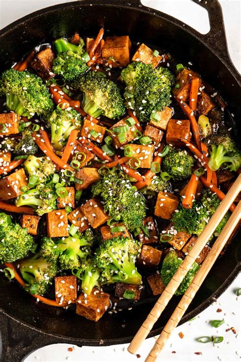 delicious  easy stir fry recipe tofu  veggies   ginger