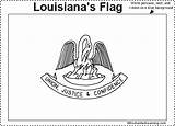 Louisiana Flag State Flags Usa Enchantedlearning Official Printout sketch template