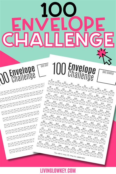 envelope challenge  printable included