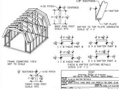 gambrel roof    barn style shed plan youtube