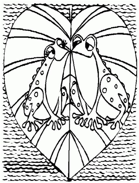 pin  amanda williams  frogs frog coloring pages valentine