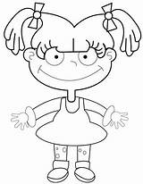 Angelica Pickles Rugrats sketch template