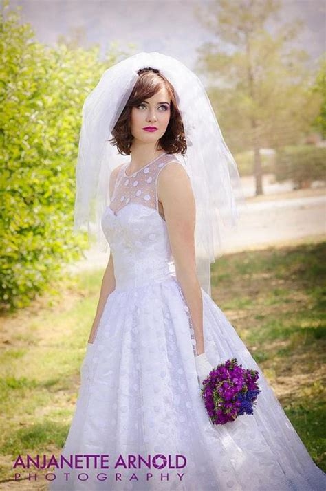 High Neck White Polka Dot Wedding Dress Couture Wedding