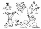Sword Stone Coloring Pages Kay Arthur Merlin Archimedes Sir Wart Mim Madam Ector Gif sketch template