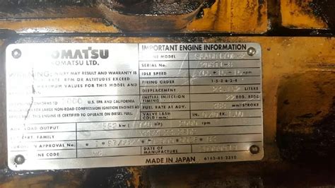locate  komatsu engine serial number dieselsalescom