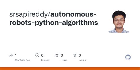 github srsapireddyautonomous robots python algorithms