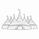 Circo Carpas Tents Tendas Genial Vexels sketch template