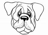 Dog Face Coloring Pages Outline Drawing Puppy Head Faces Mean Sad Color Dogs Line Clipart Clip Print Printable Pdf Getdrawings sketch template