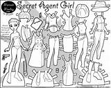 Paper Marisole Agent Doll Printable Secret Dolls Monday Girl Pages Print Paperthinpersonas Coloring Marisol Friends Spy Printables Click Board Clothing sketch template