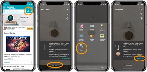 amazon iphone app adds ar part finder  identifying  buying small hardware  screws