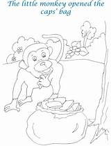Seller Cap Story Coloring Monkey Kids Pdf Monkeys Pages Open Print  Printable Google sketch template