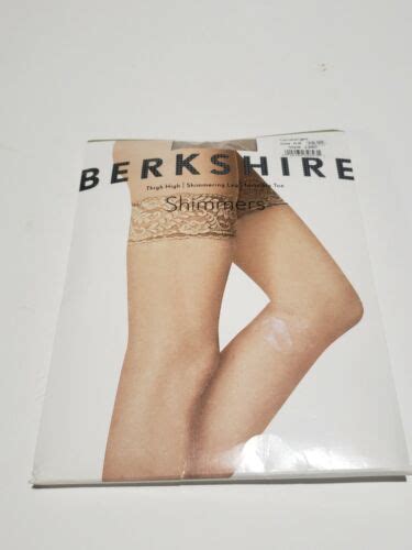 berkshire sheer shimmer thigh highs pantyhose candlelight size a b ebay