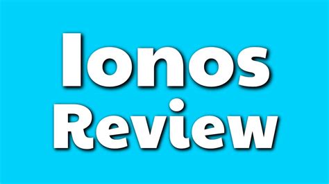 ionos review  ionos hosting good youtube