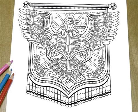exquisite eagle coloring page adult coloring page print  images