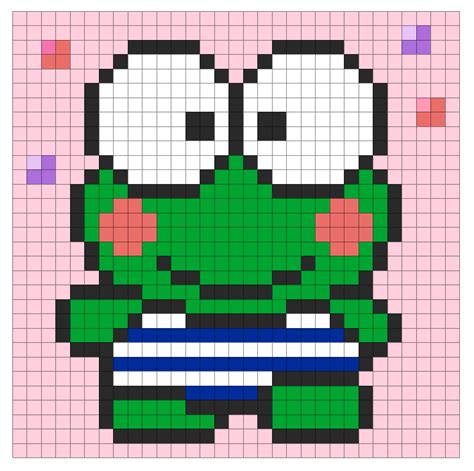 kero keroppi pixel art easy pixel art pixel art pattern pixel art