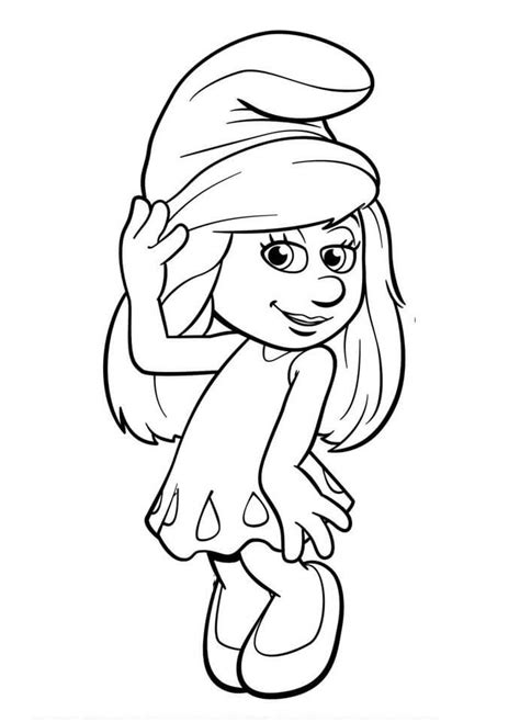smurfette  coloring page  printable coloring pages  kids