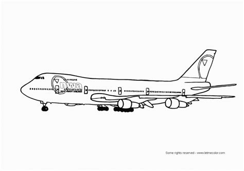 boeing  airplane printable coloring page