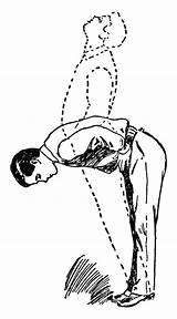 Bending Man Backward Engraving sketch template