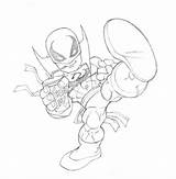 Fist Iron Hero Marvel Squad Super sketch template