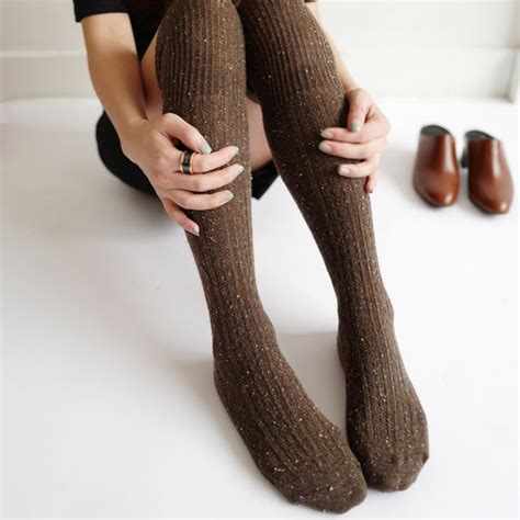 6 colors women s socks sexy warm thigh high over the knee socks long